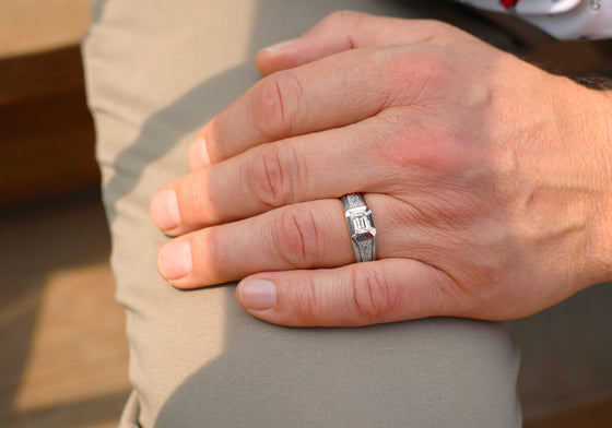 Chevalière de sable (Ag925)