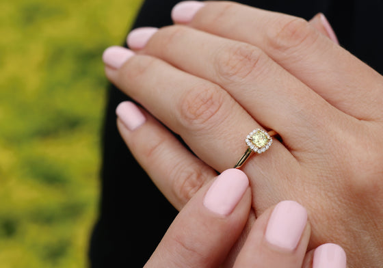 Chérie je t'aime (saphir jaune)