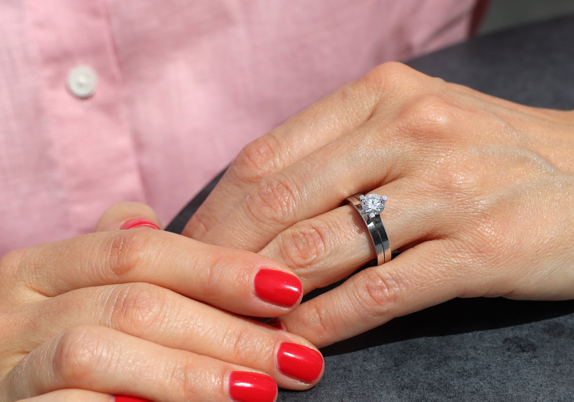 Duo bague de fiançailles et alliance | Diamant éthique | Montréal