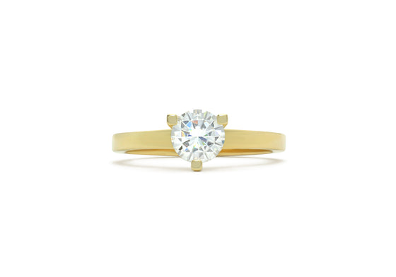 Solitaire moissanite 6mm