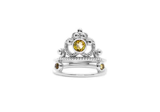 Bague Couronne et citrines