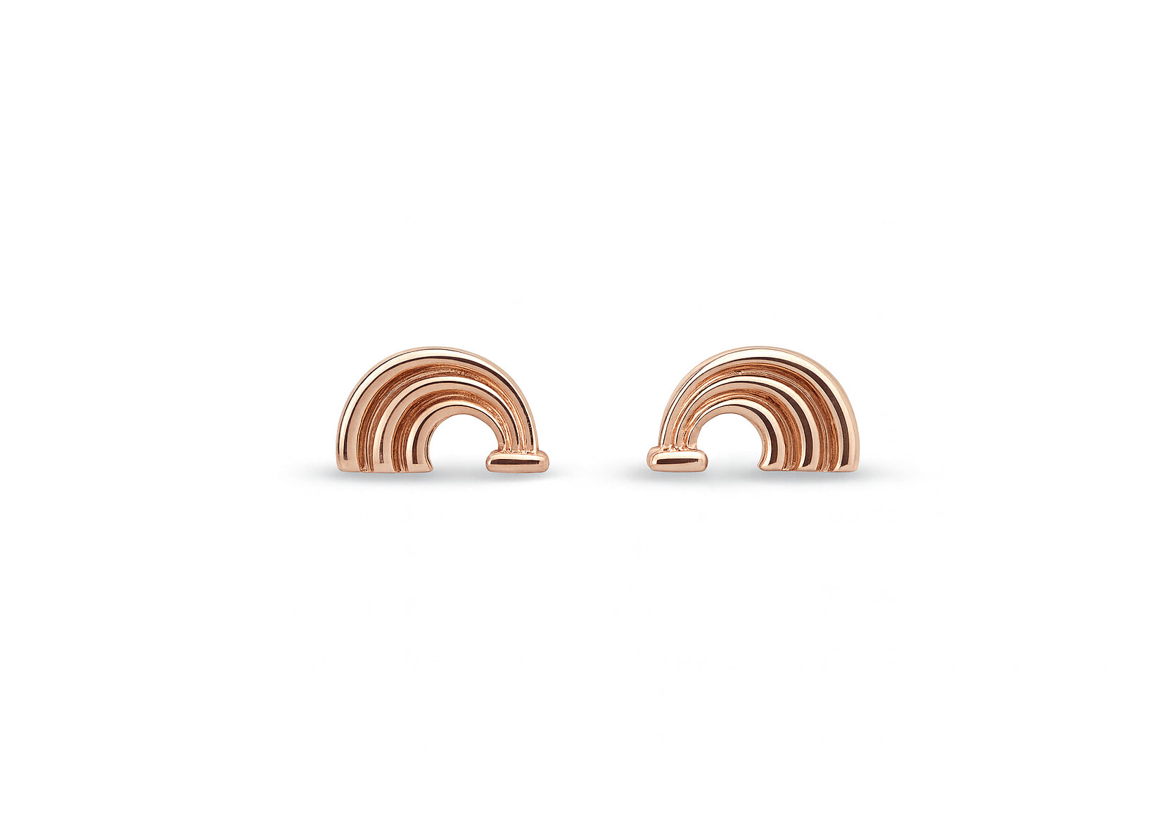 Boucles d'oreilles arc-en-ciel or rose