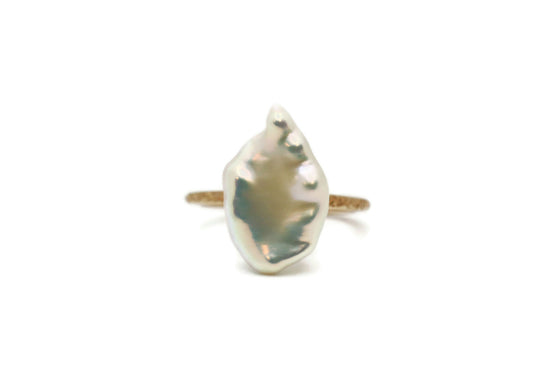 Bague perle naturelle baroque