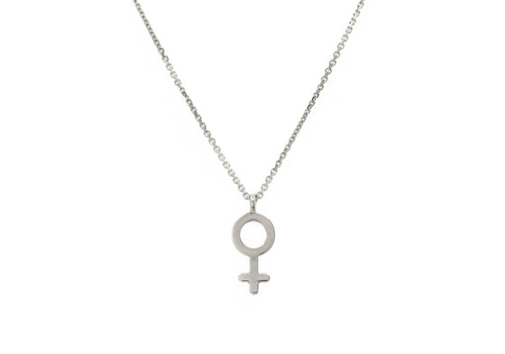 Collier avec symbole féminin.