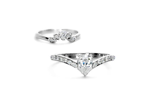 2 engagement rings the belle of her dreams and Dream for two