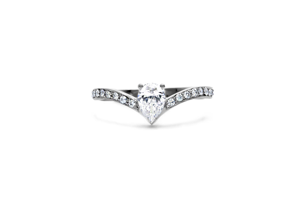 engagement ring pear diamond diamond white gold the beauty of his dreams