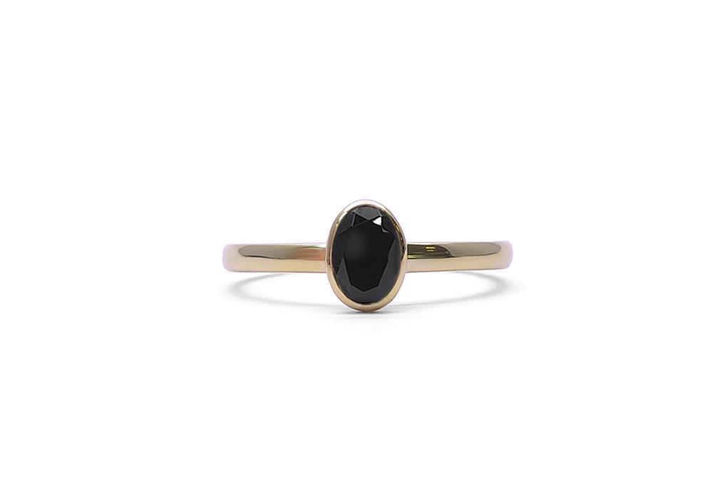ring natural spinel face yellow gold wait for me
