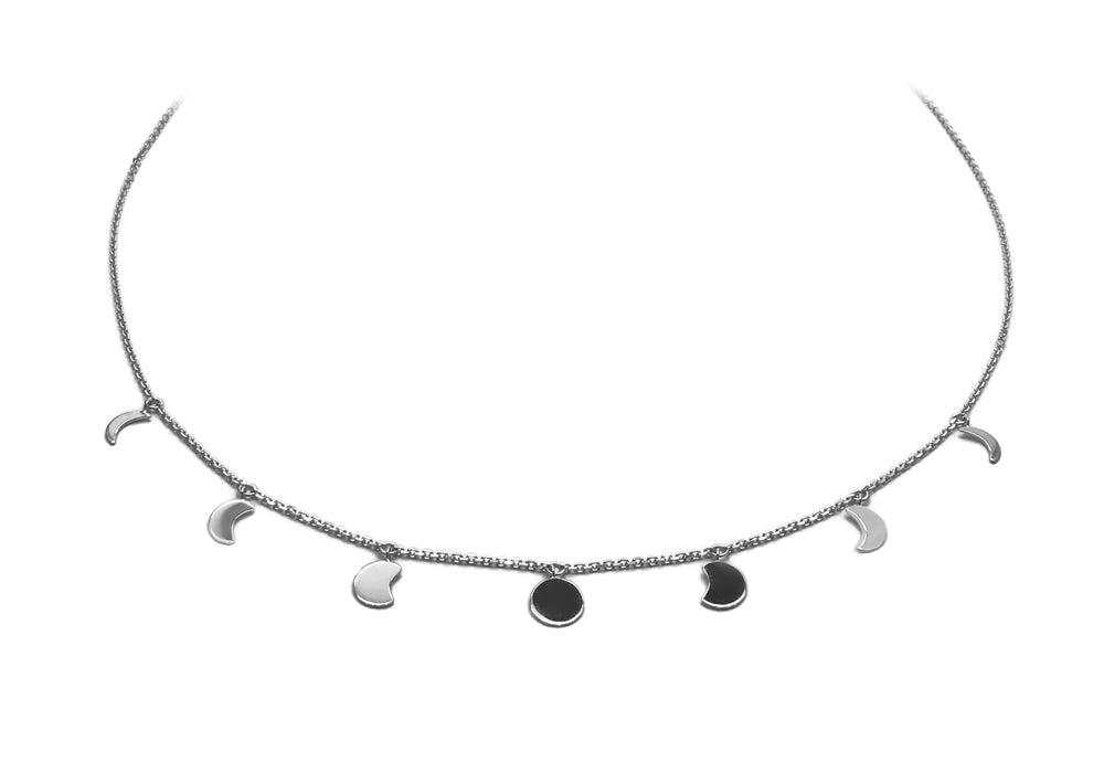 collier phase de la lune or blanc clair de lune