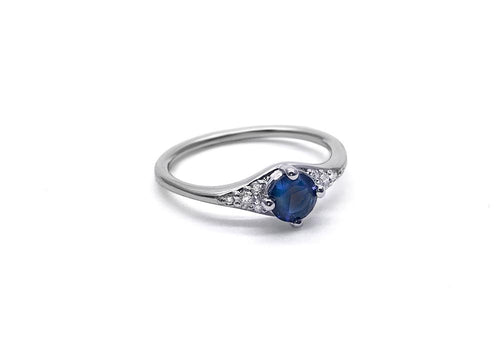 white gold sapphire engagement ring I dreamt of you in it.