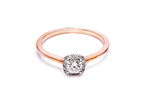 natural diamond ring rose gold cherished high