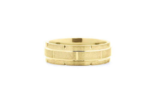 yellow gold man ring let's build our life together