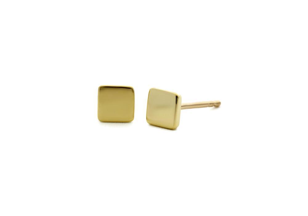 square yellow gold earrings go everywhere