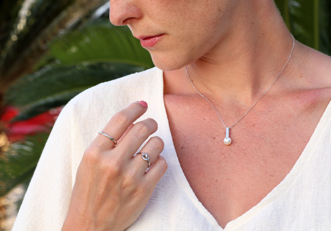 Bague en argent sterling 925 │ Flamme en rose Montréal