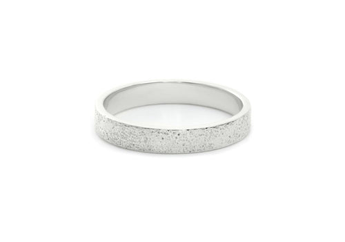 single crosspiece sterling silver textured women's ring