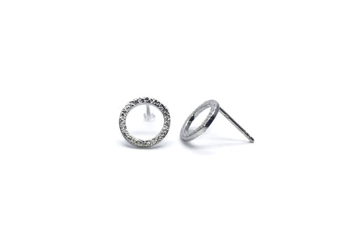 earrings round minimalist sterling silver