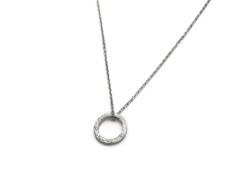 round minimalist pendant in sterling silver