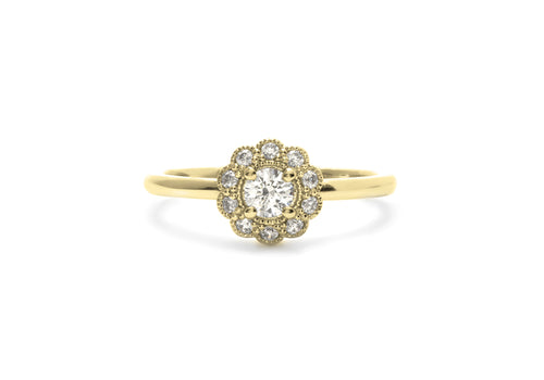 yellow gold moissanite ring c is romantic