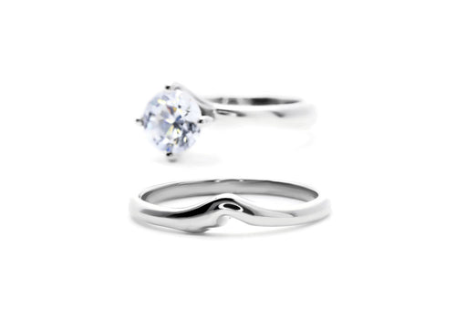 duo rings white gold moissanite rings as big as the earth separate