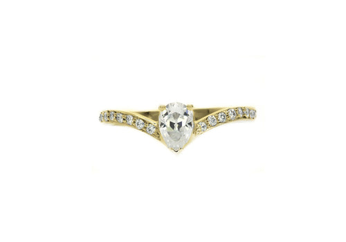 engagement ring pear diamond engagement ring yellow gold the beauty of his dreams