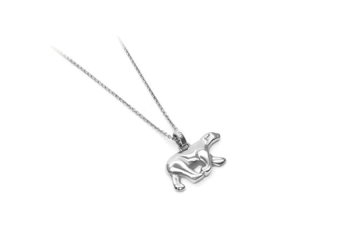 necklace polar bear in sterling silver