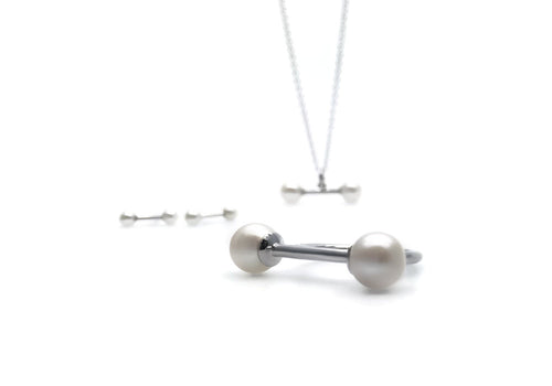 collection le courage in sterling silver and freshwater pearls