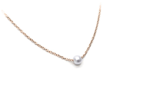 necklace 1 bead Chain yellow gold snowball